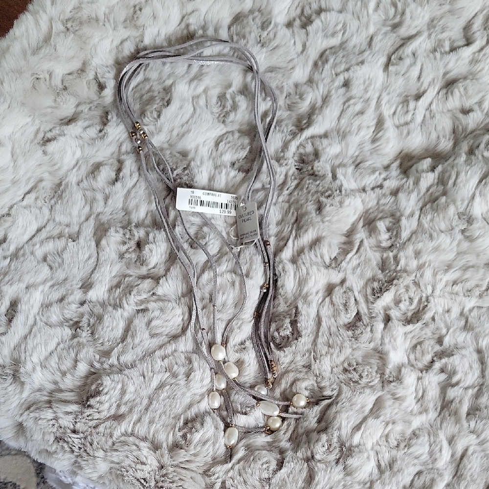 Gray and White Minimalist Necklace Jewelry